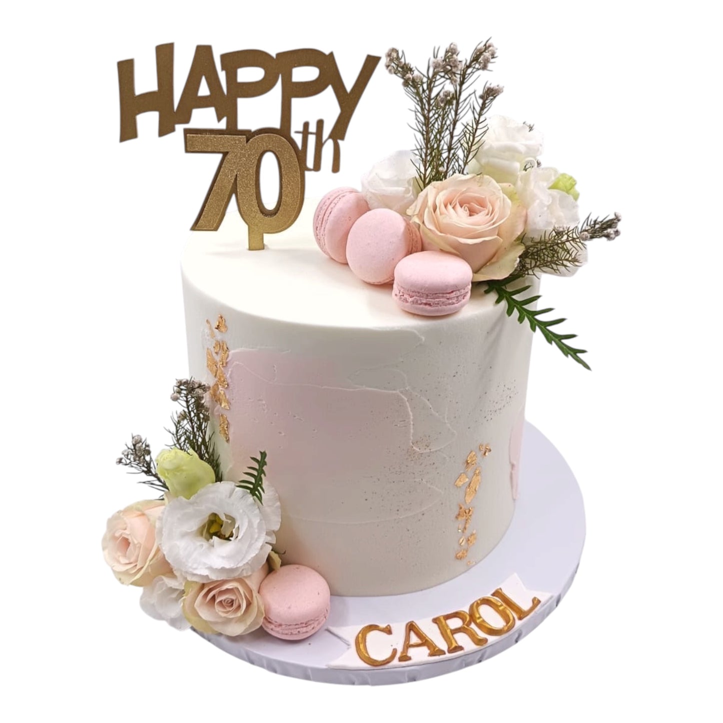 Elegant Smudge Floral cake