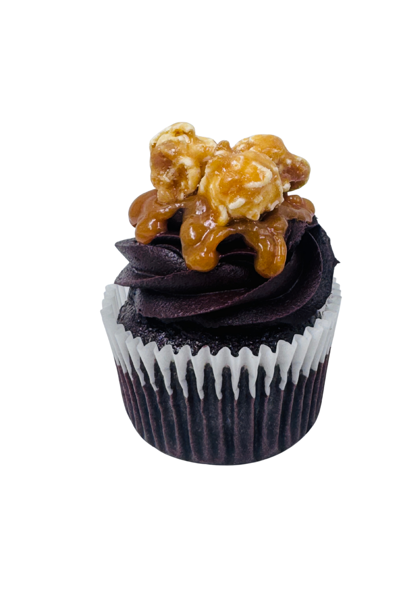Chocolate Salted Caramel Popcorn Cupcake
