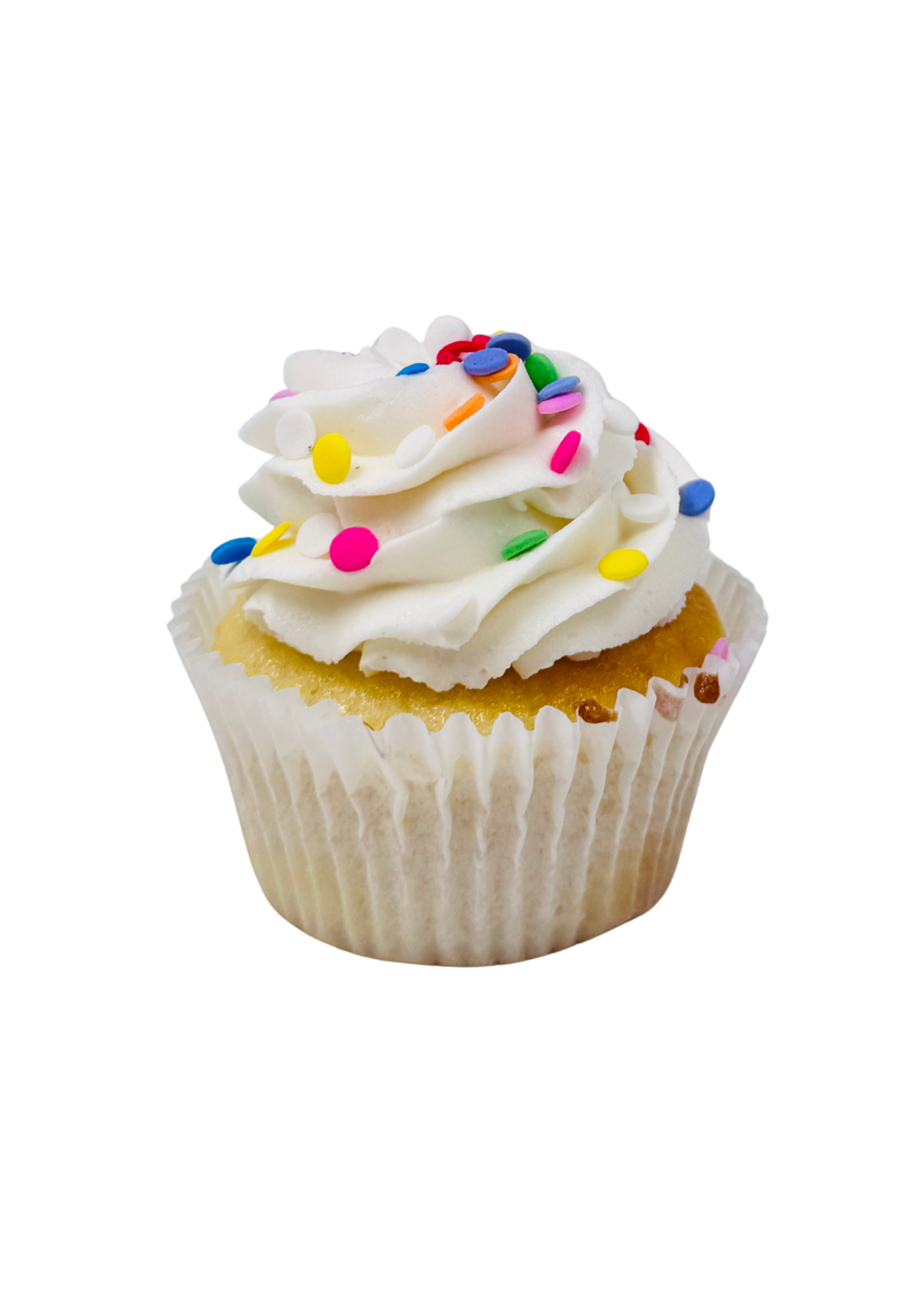 Vanilla Rainbow dot sprinkle Cupcake