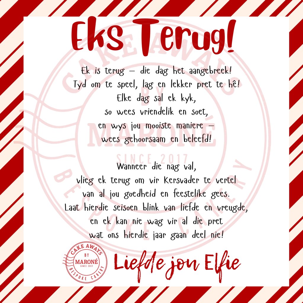 I'm Back Elfie Cookies