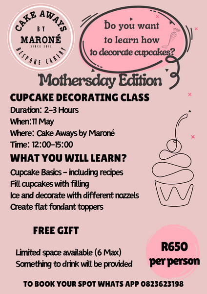 Cupcake Decorating Class (Mothersday) - 11 May