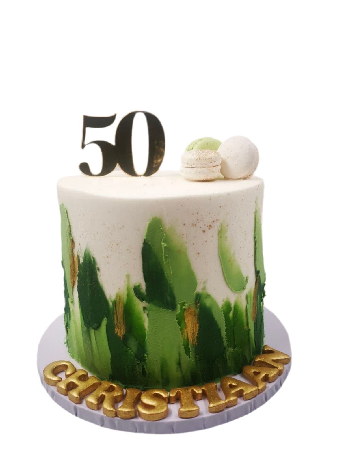 Green Elegant Smudge Cake
