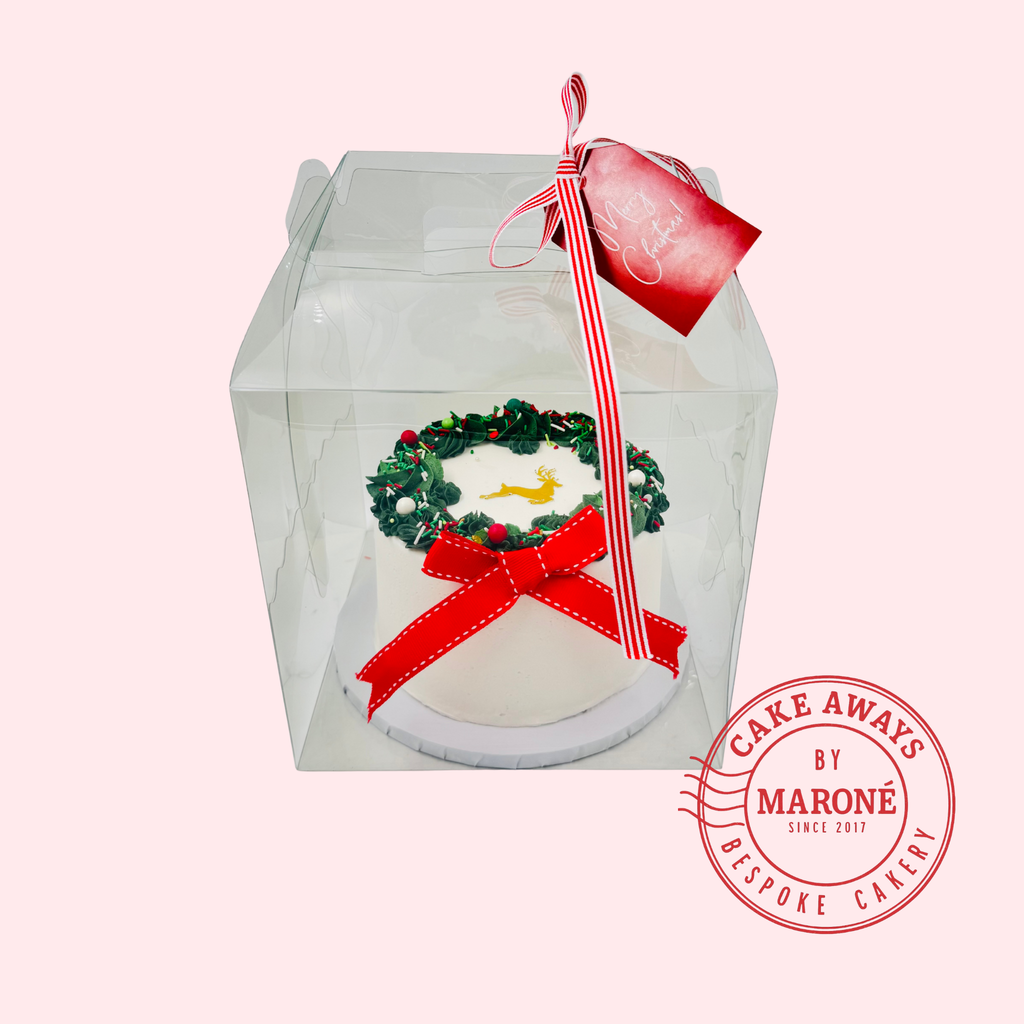 Christmas Wreath cake with bow