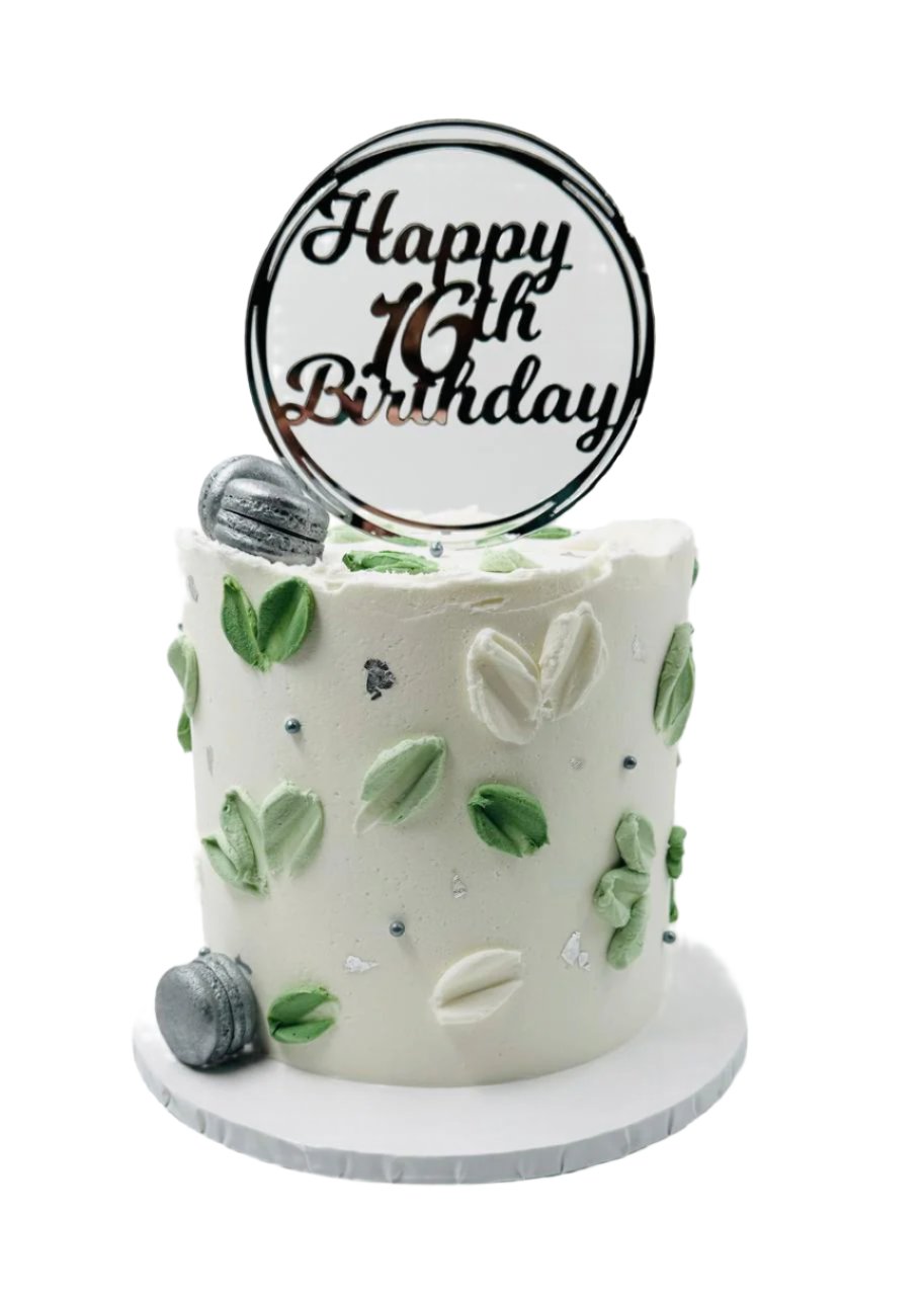 Buttercream Floral petal with macaroons