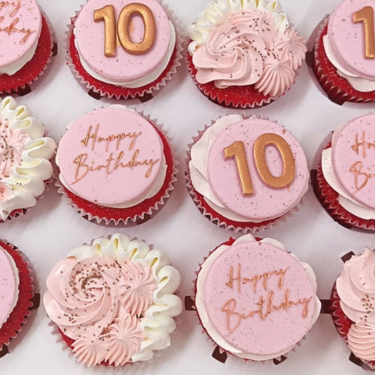 Elegant Pink and Rose Gold Themed Cupcakes