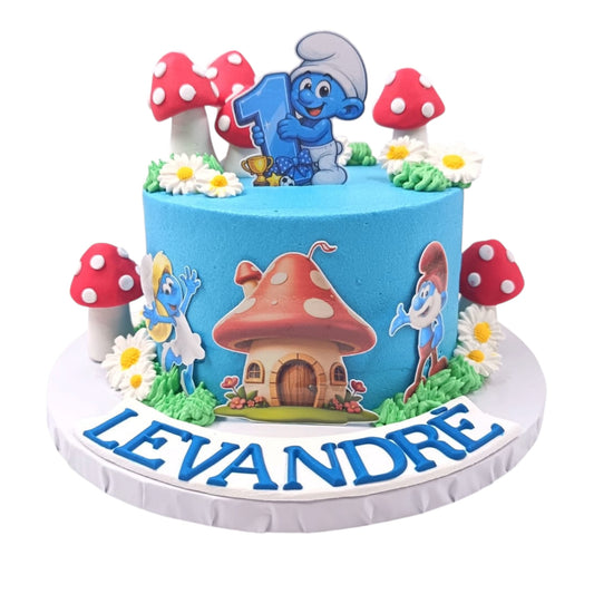 Smurf World Cake