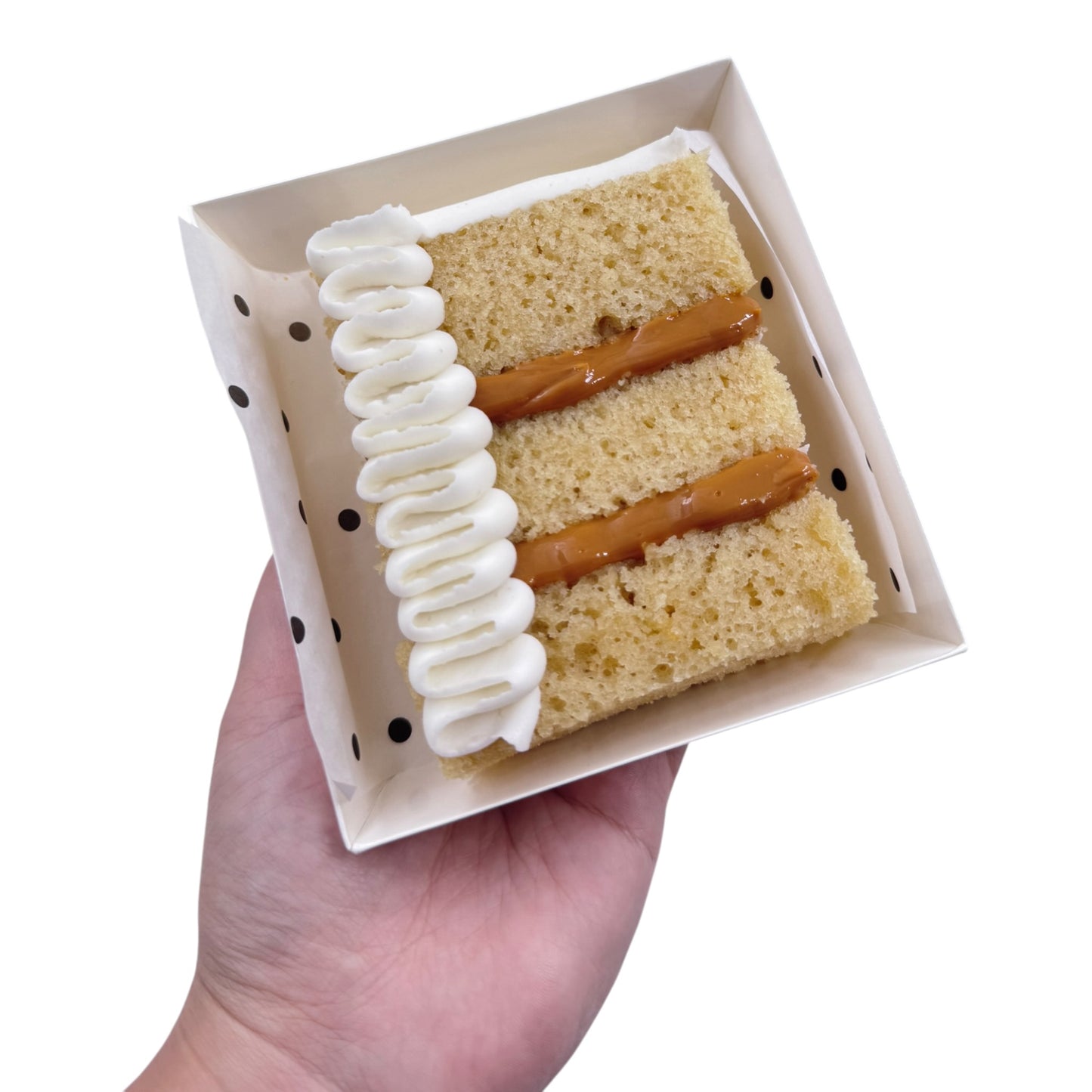Vanilla Caramel Cake Slice