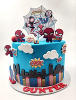 Spiderman city cake