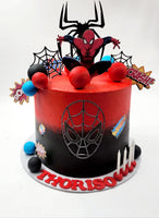 Spiderman cake with pintables