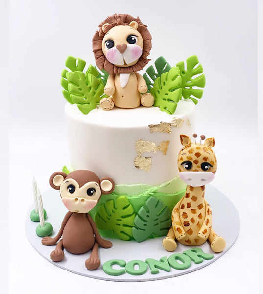 Jungle theme cake | Jungle theme cakes, Jungle birthday cakes, Jungle  safari cake